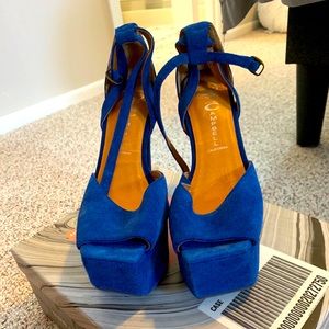 Jeffery Campbell Platform Heels - Royal Blue sz8